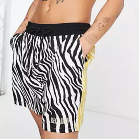Reclaimed Vintage Other - Reclaimed Vintage inspired swim short in spliced zebra